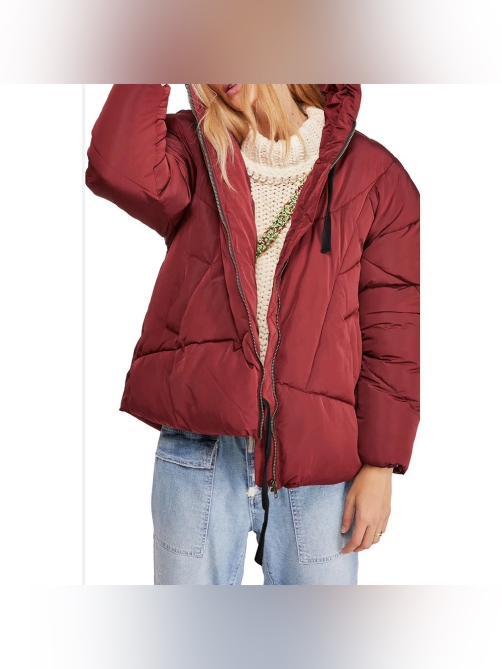 #1798 Free People Hailey Hooded Puffer Jacket XS